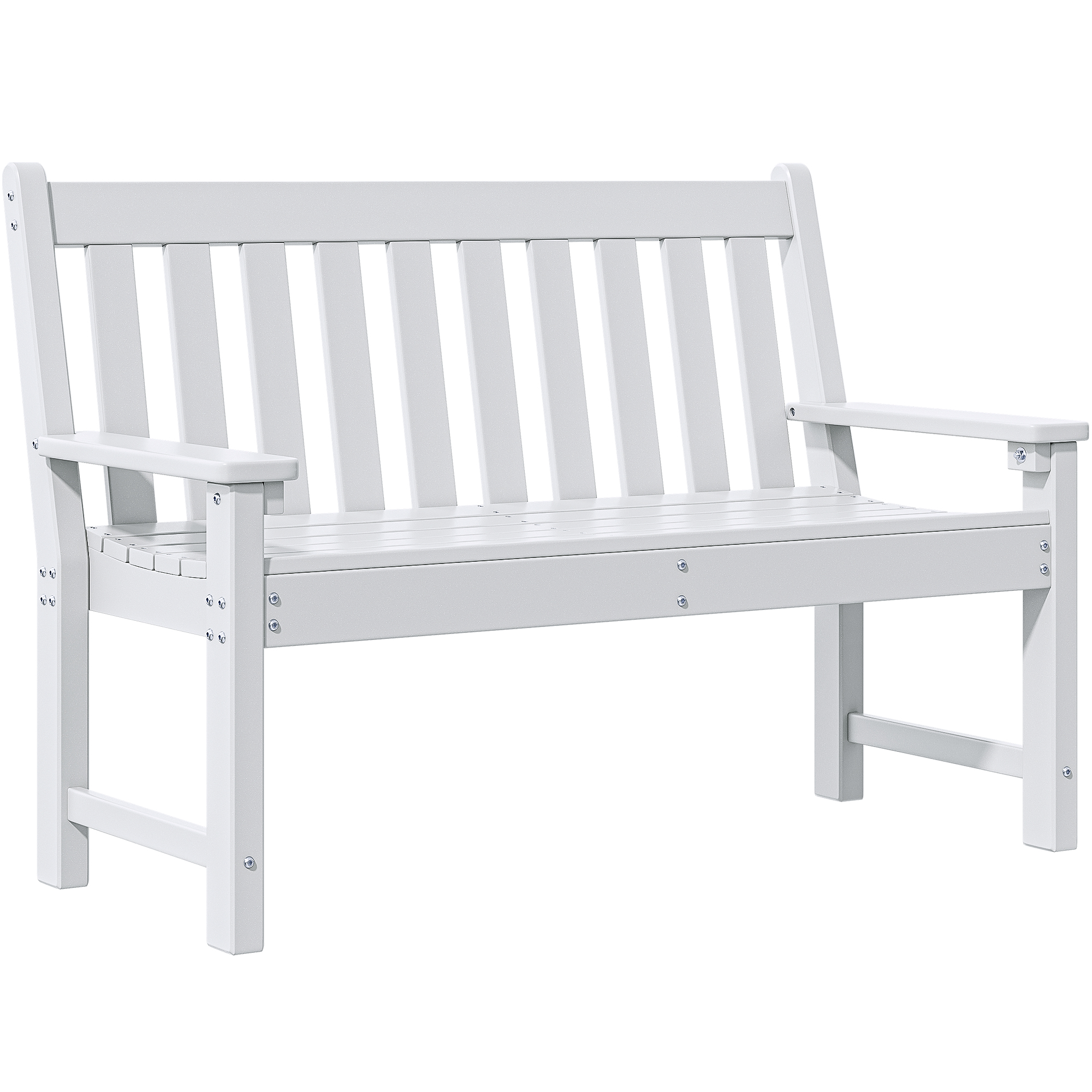 TAUS Garden Bench 2-Person Patio Bench All Weather Outdoor Bench for Park, Porch - Picture 15 of 18