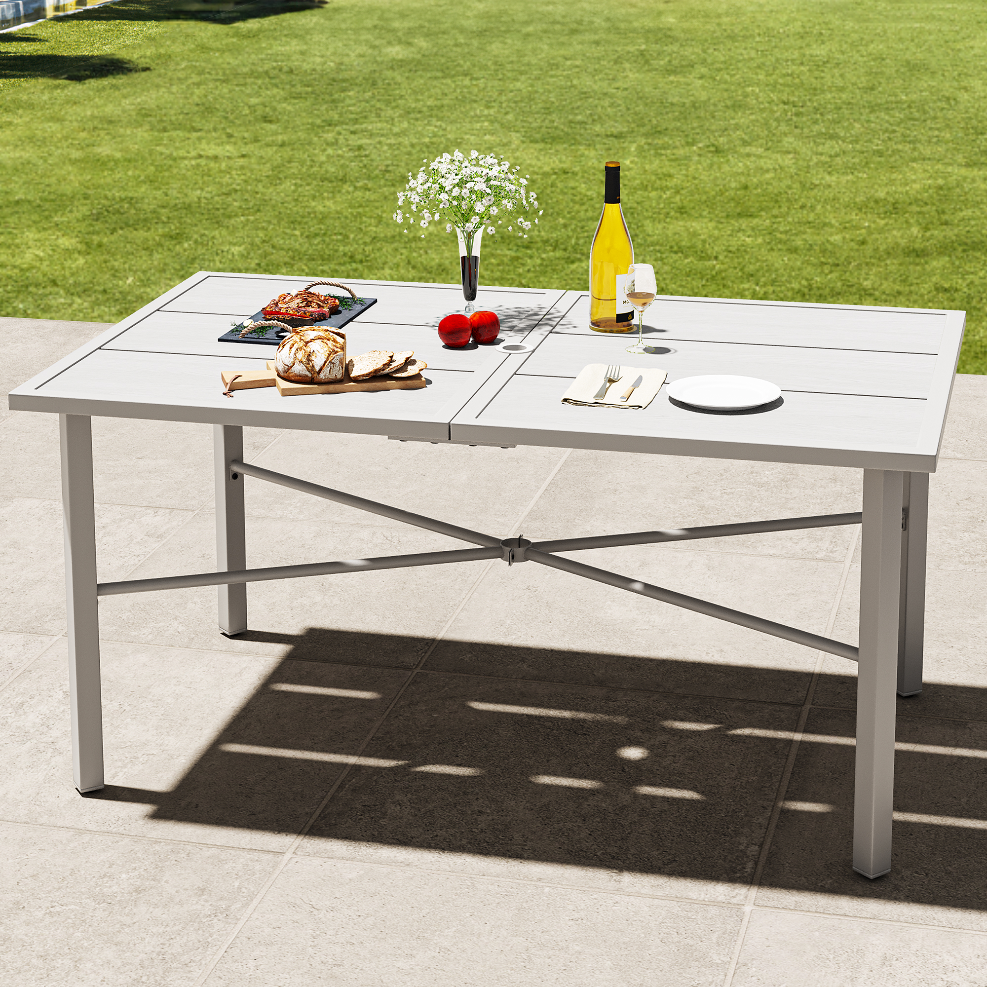7 Patio Dining Set Outdoor Wicker Conversation Furniture Set dinner table chairs - Picture 21 of 50