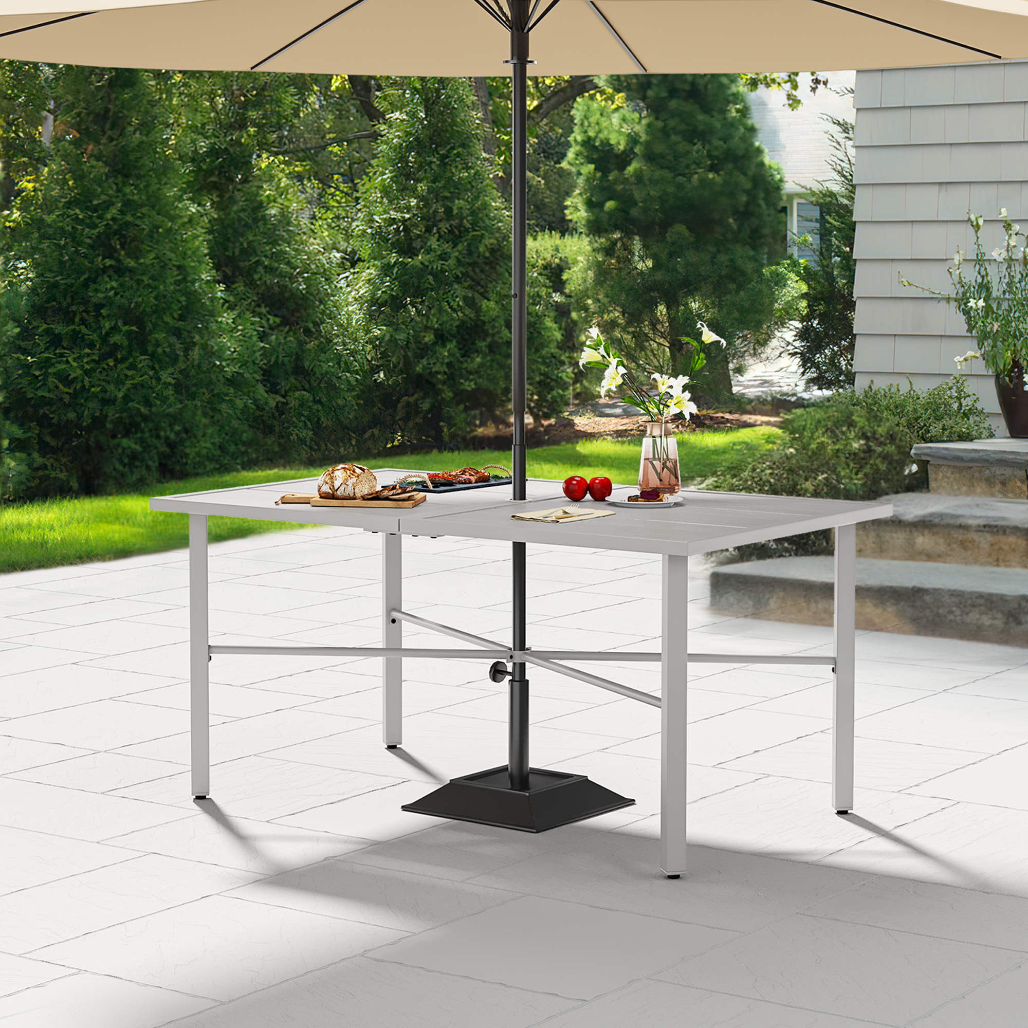7 Patio Dining Set Outdoor Wicker Conversation Furniture Set dinner table chairs - Picture 22 of 50