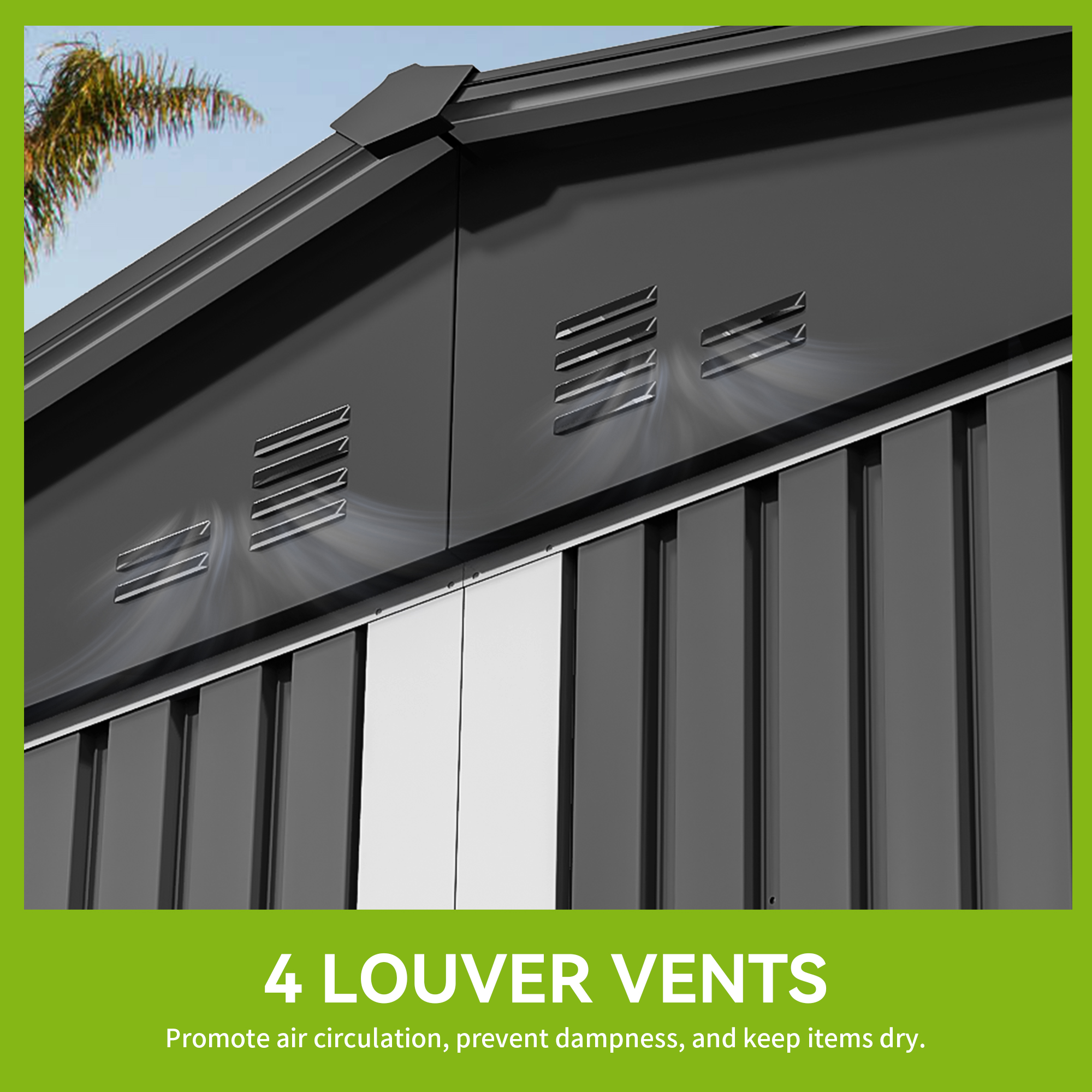 как выглядит Large Metal Outdoor Storage Shed with Window, Lockable Tool Storage Sheds фото