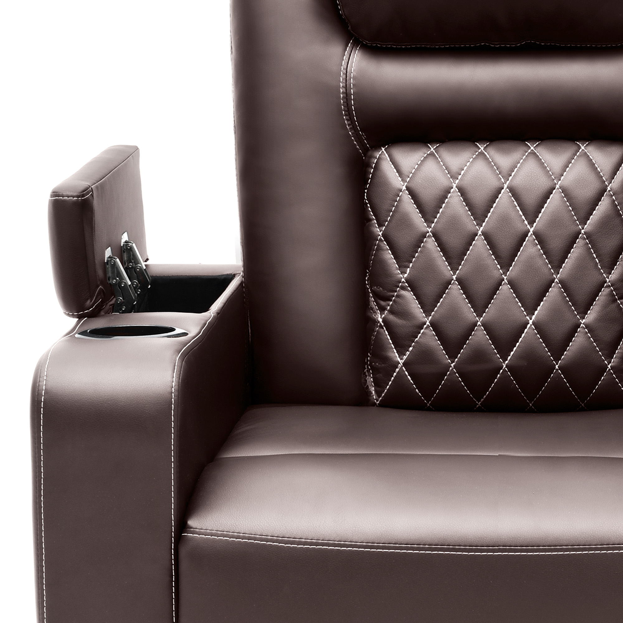 Faux Leather Rocker Recliner Chairs Swivel Rocking Recliner w/ Massage and Heat - Picture 25 of 27