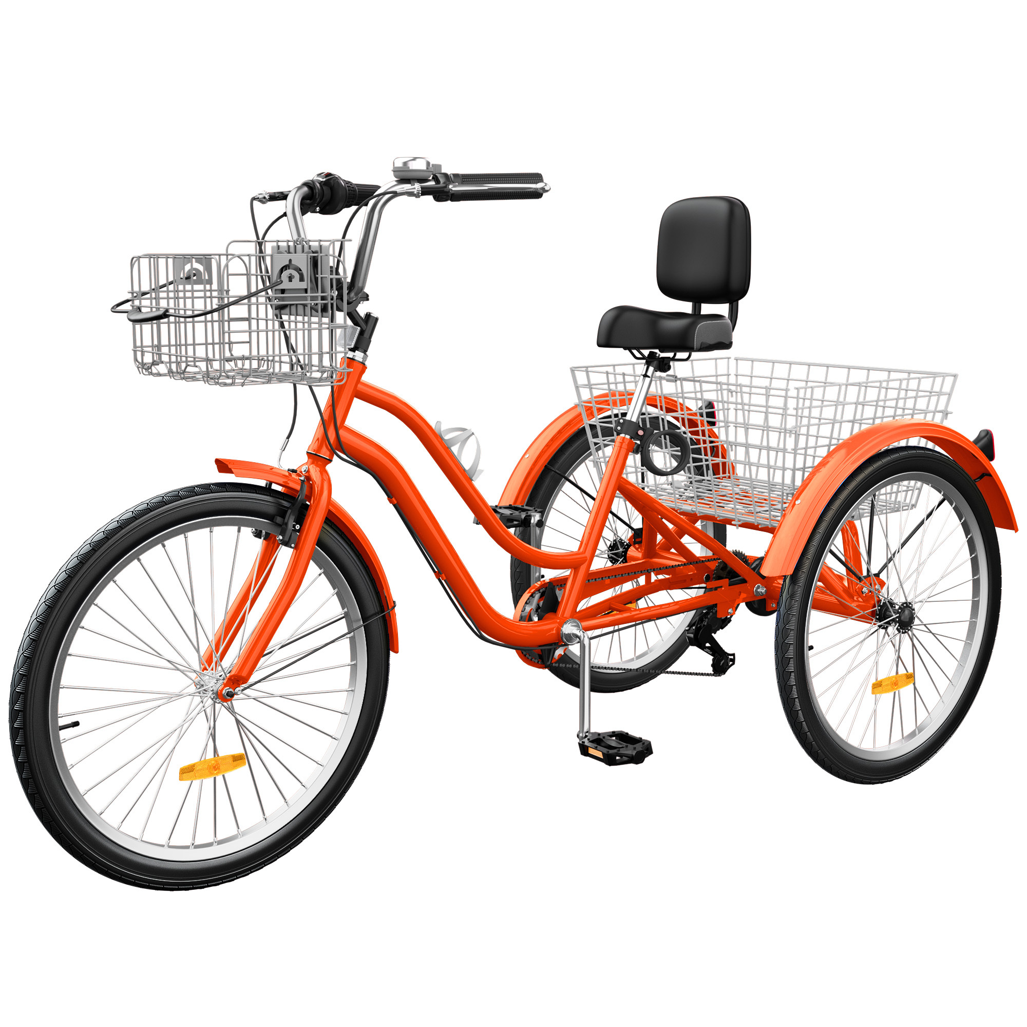 7 Speed Trike For Adults Cruiser Bike W/ Baskets