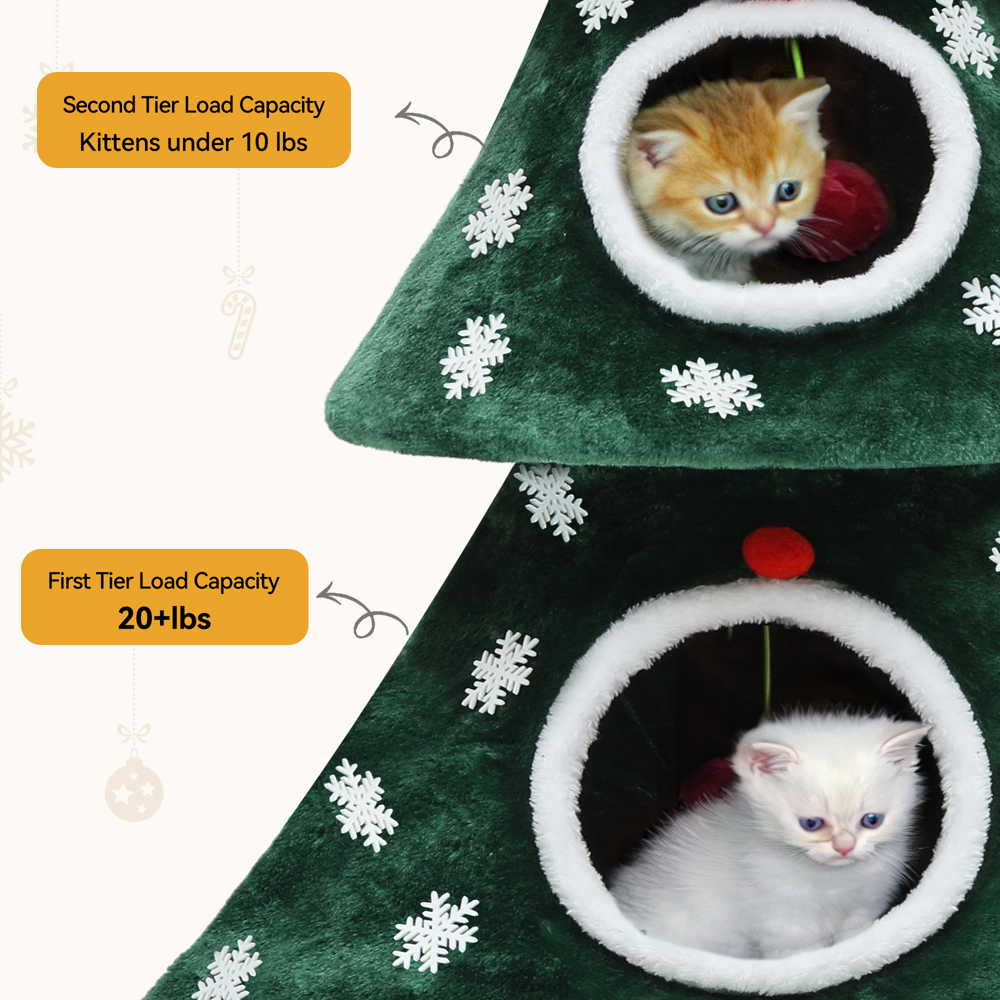 Quoyard Weihnachtsbaum mit Katzenhaus Katzenturm für Katzen im Innenbereich mit Eigentumswohnungen - Bild 14 von 28