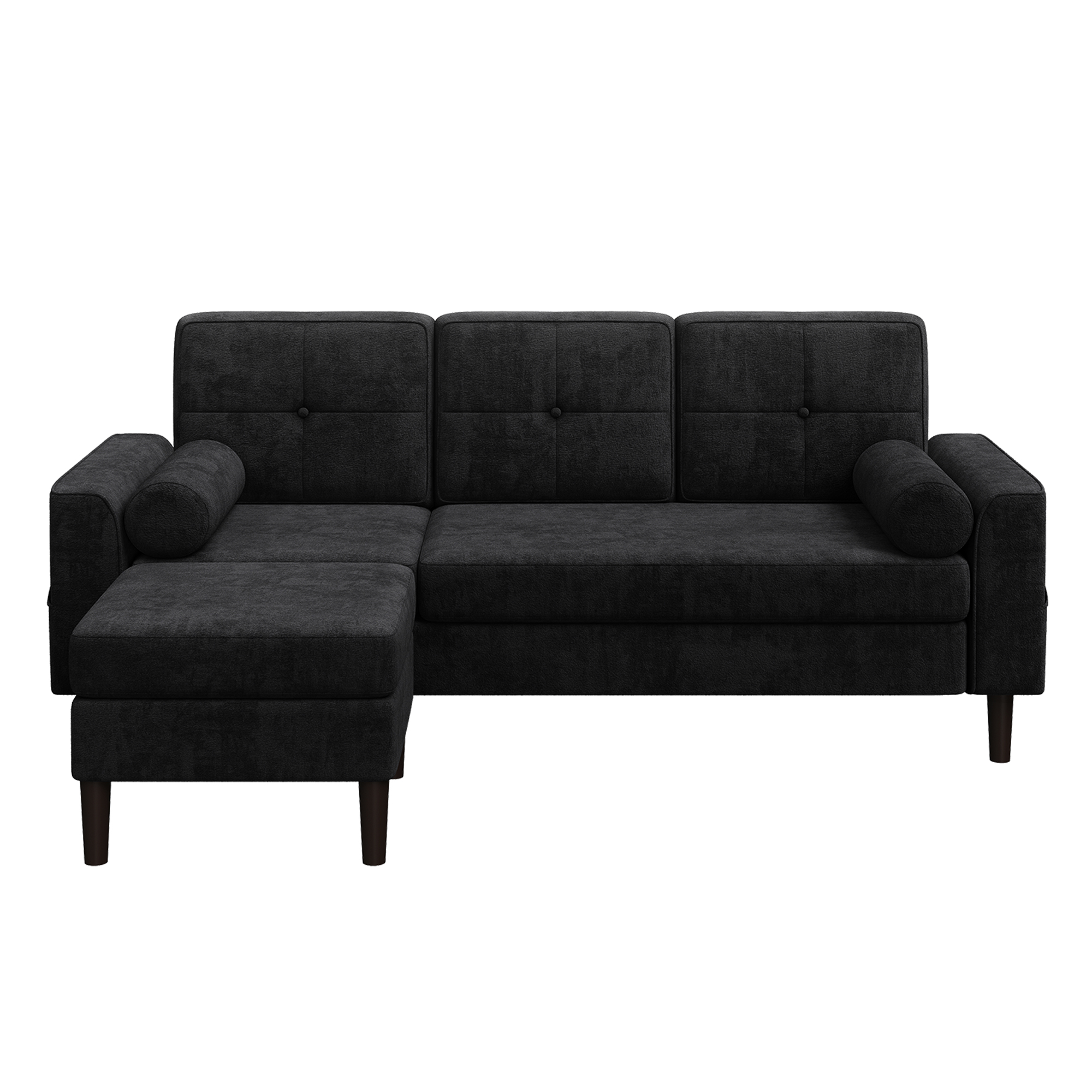 78" Modern Sectional Sofa Couch with Removable Ottoman for Living Room Apartment - Picture 19 of 21