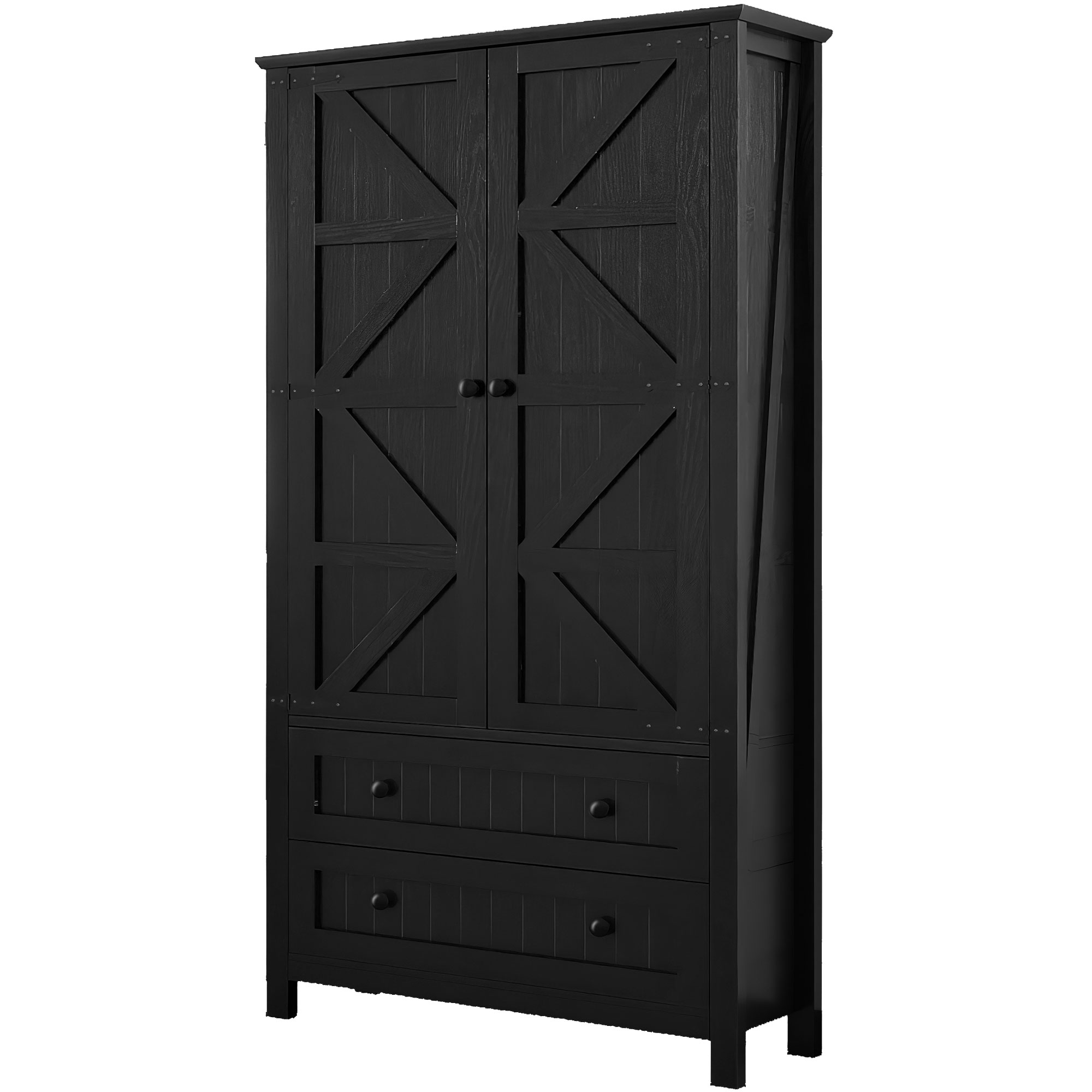 Kitchen Pantry Storage Hutch Cabinet Larder with Charging Station with Drawers - Picture 9 of 26