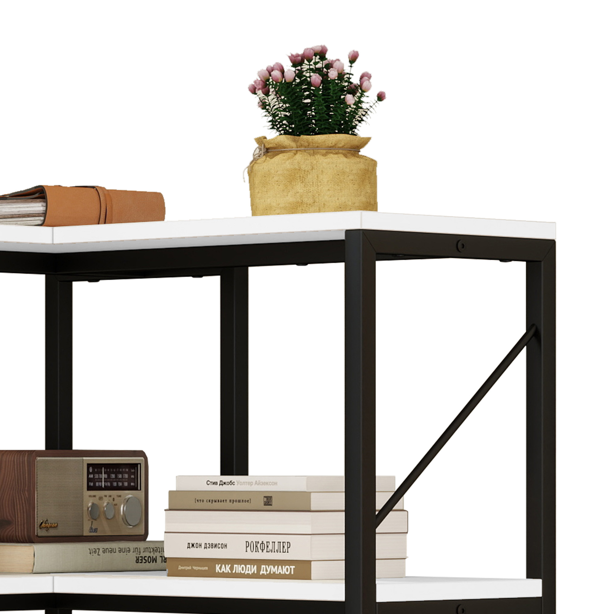 Corner Bookshelf 5-Tier L-Shaped Bookcase Storage Organizer Open Display Rack - Picture 42 of 51