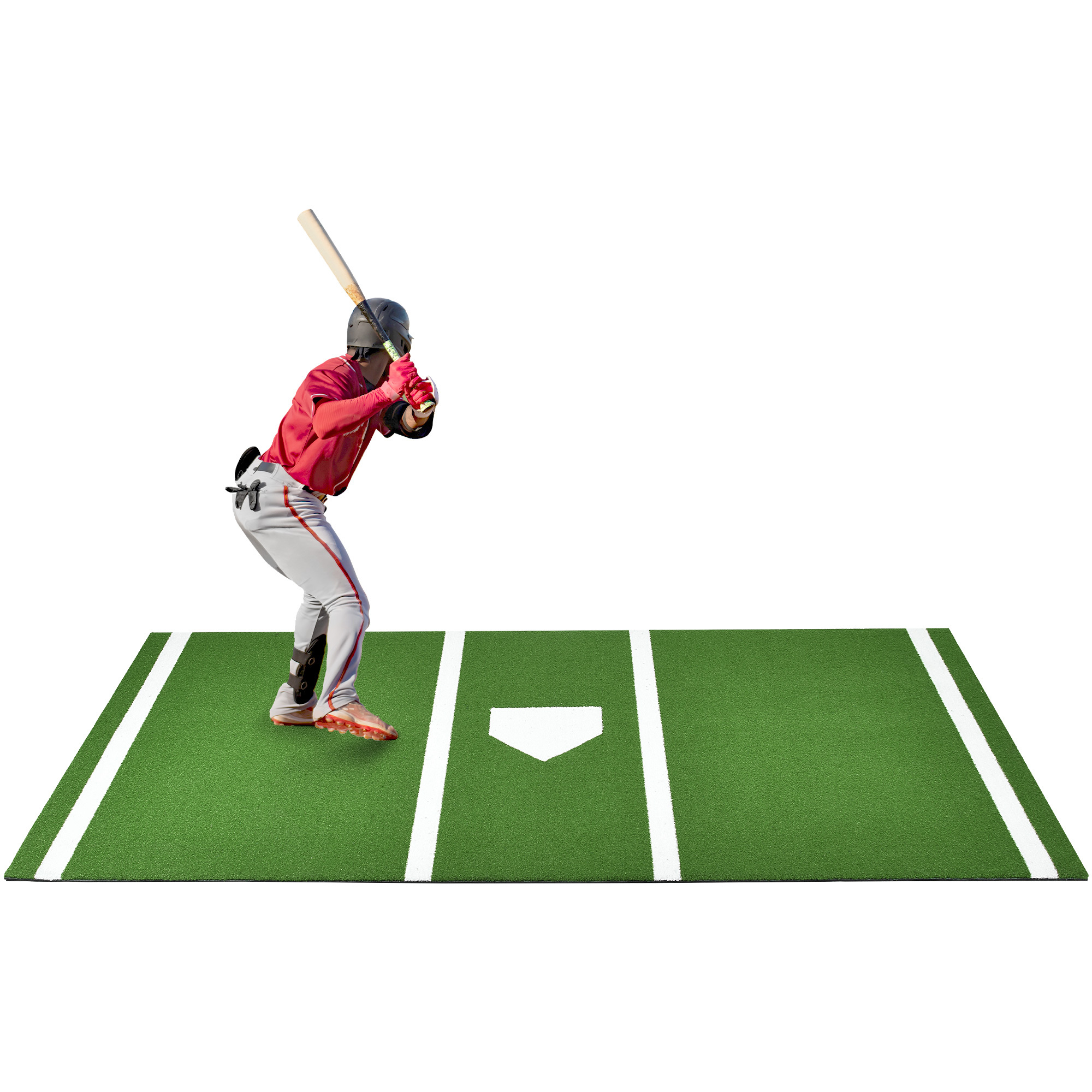 12×6 Baseball Softball Training Mat Upgraded 5mm Resilient Base & Synthetic Turf