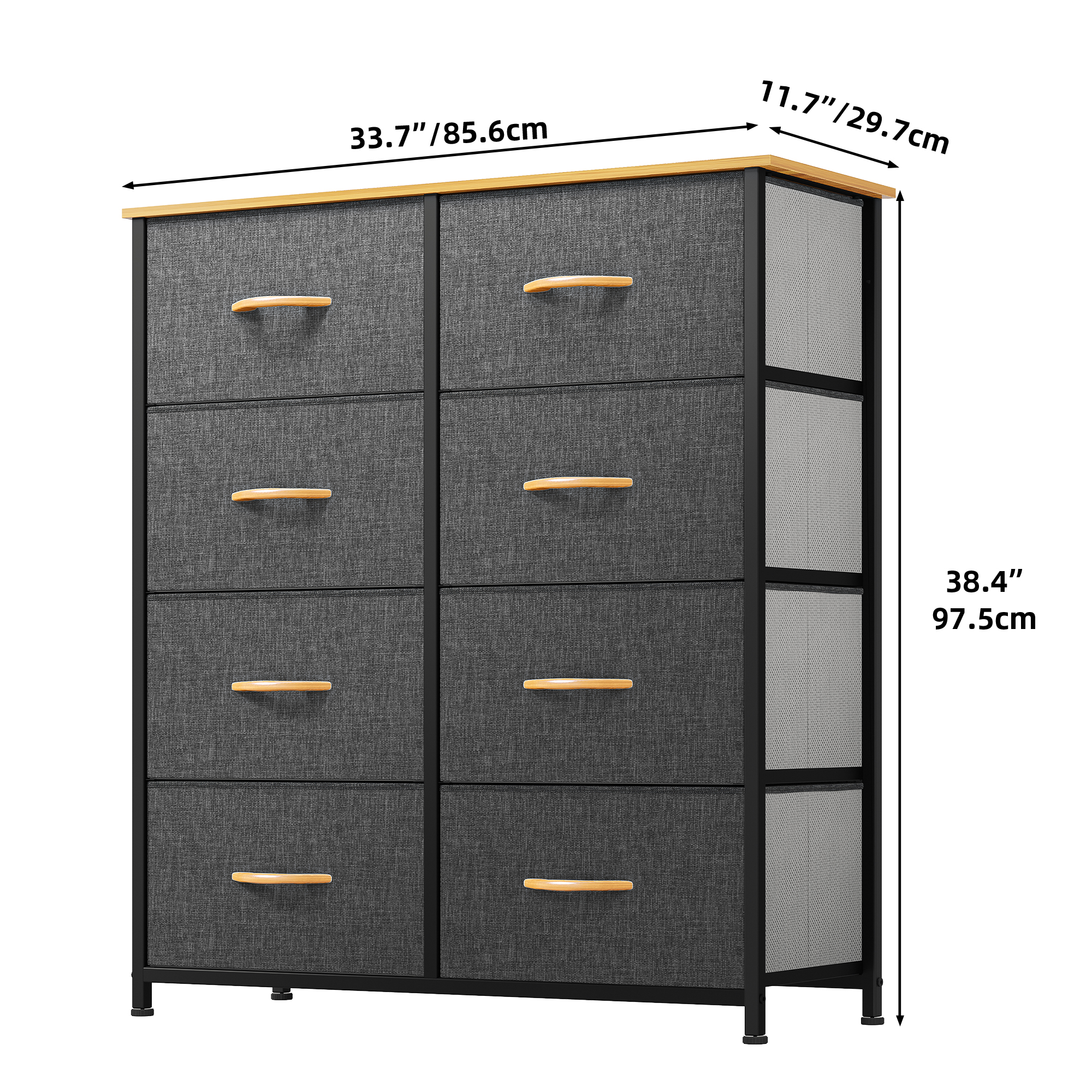 TAUS Dresser with 8/9/10/16 Drawers Fabric Storage Tower Tall Chest Organizer - Picture 48 of 60