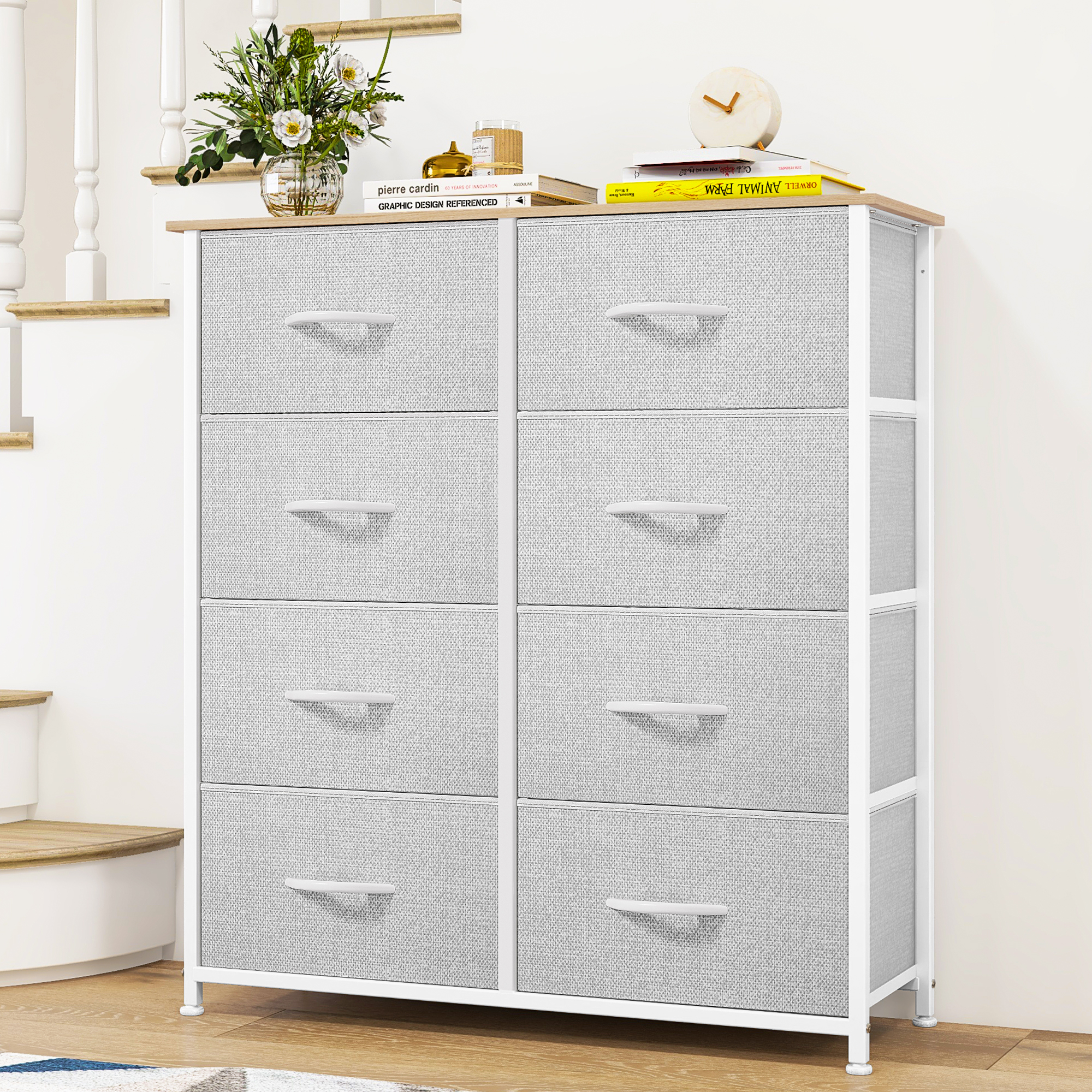 TAUS Dresser with 8/9/10/16 Drawers Fabric Storage Tower Tall Chest Organizer - Picture 21 of 60