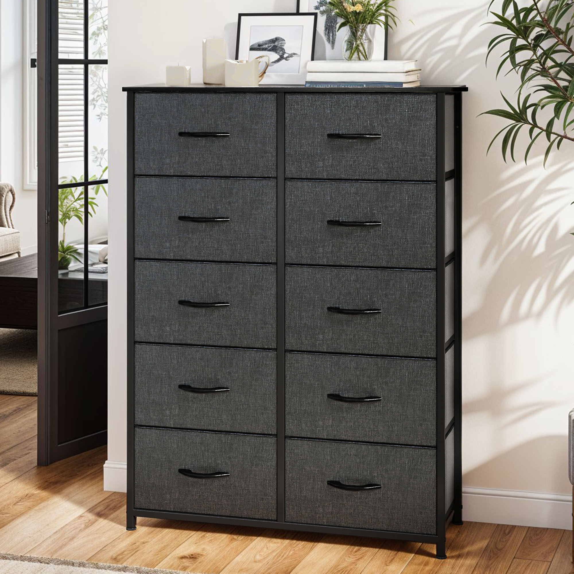 TAUS Dresser with 8/9/10/16 Drawers Fabric Storage Tower Tall Chest Organizer - Picture 59 of 60