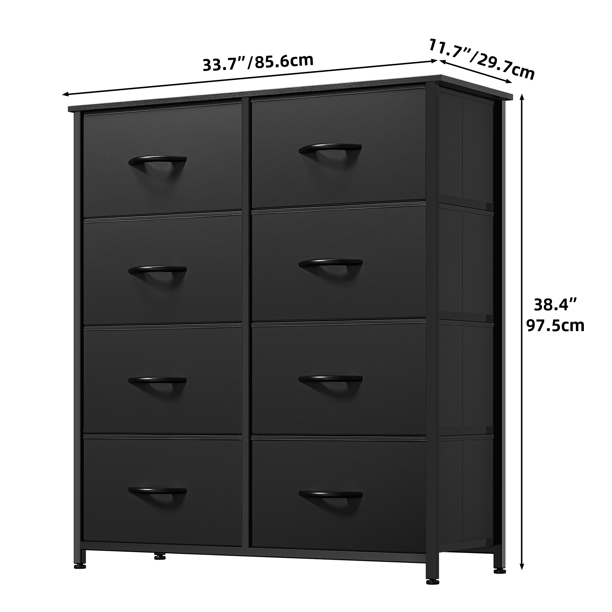 TAUS Dresser with 8/9/10/16 Drawers Fabric Storage Tower Tall Chest Organizer - Picture 58 of 60