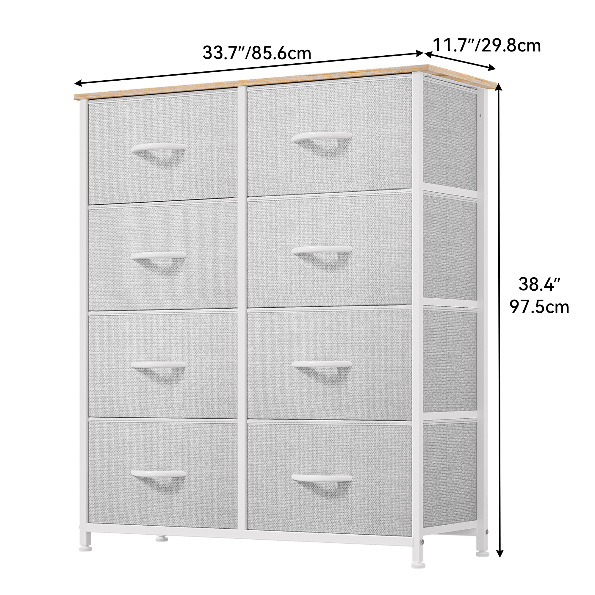 TAUS Dresser with 8/9/10/16 Drawers Fabric Storage Tower Tall Chest Organizer - Picture 22 of 60