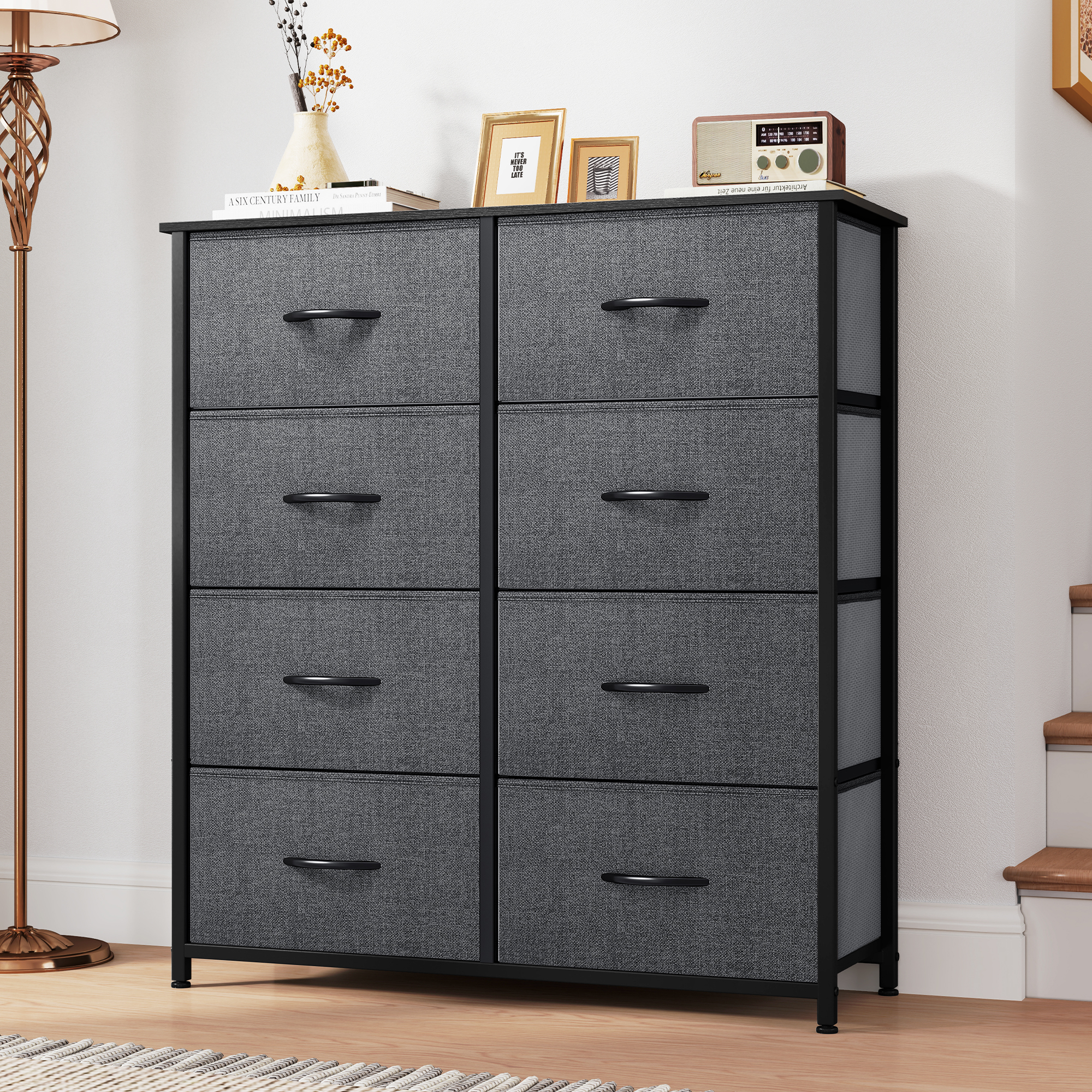 TAUS Dresser with 8/9/10/16 Drawers Fabric Storage Tower Tall Chest Organizer - Picture 29 of 60