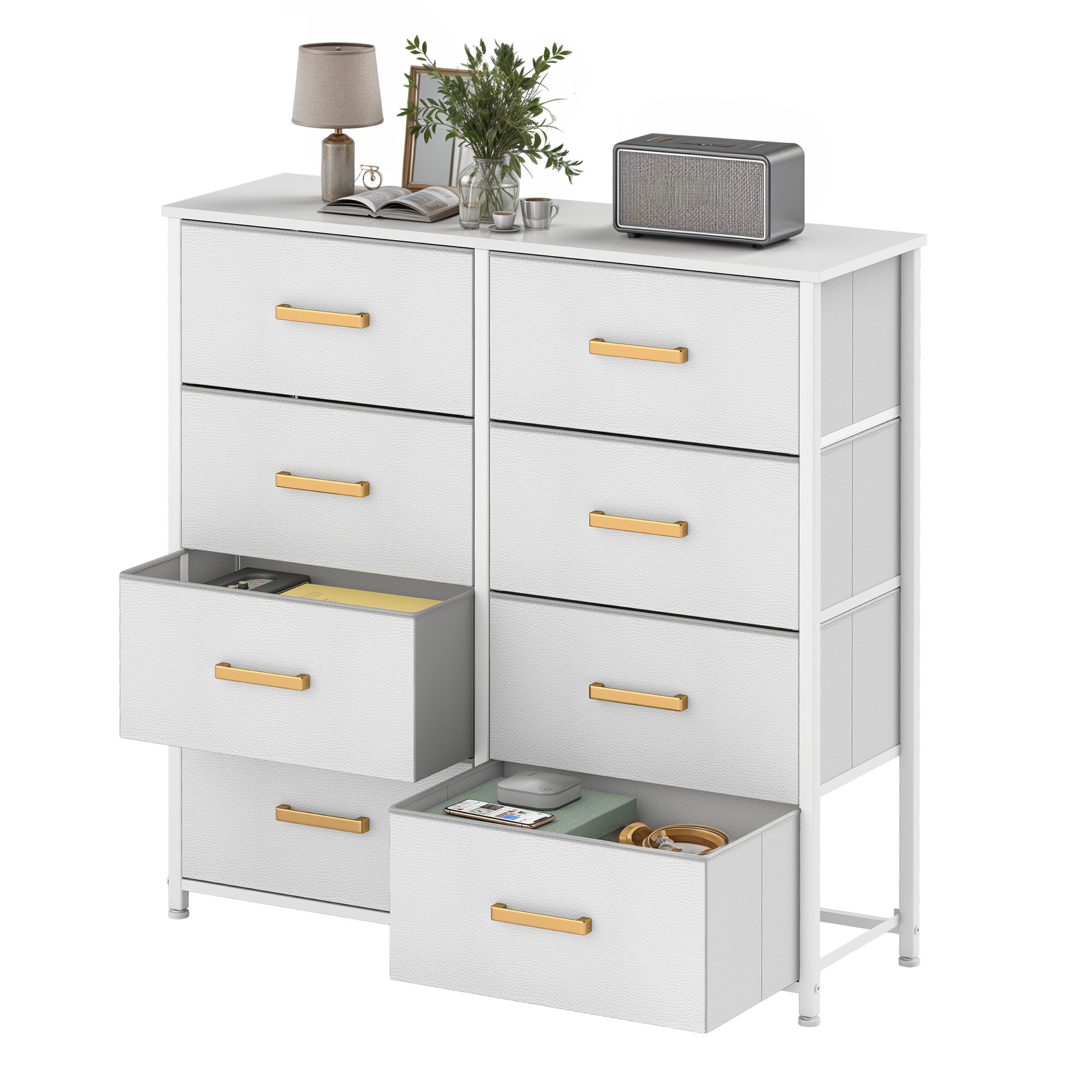 TAUS Dresser with 8/9/10/16 Drawers Fabric Storage Tower Tall Chest Organizer - Picture 45 of 60