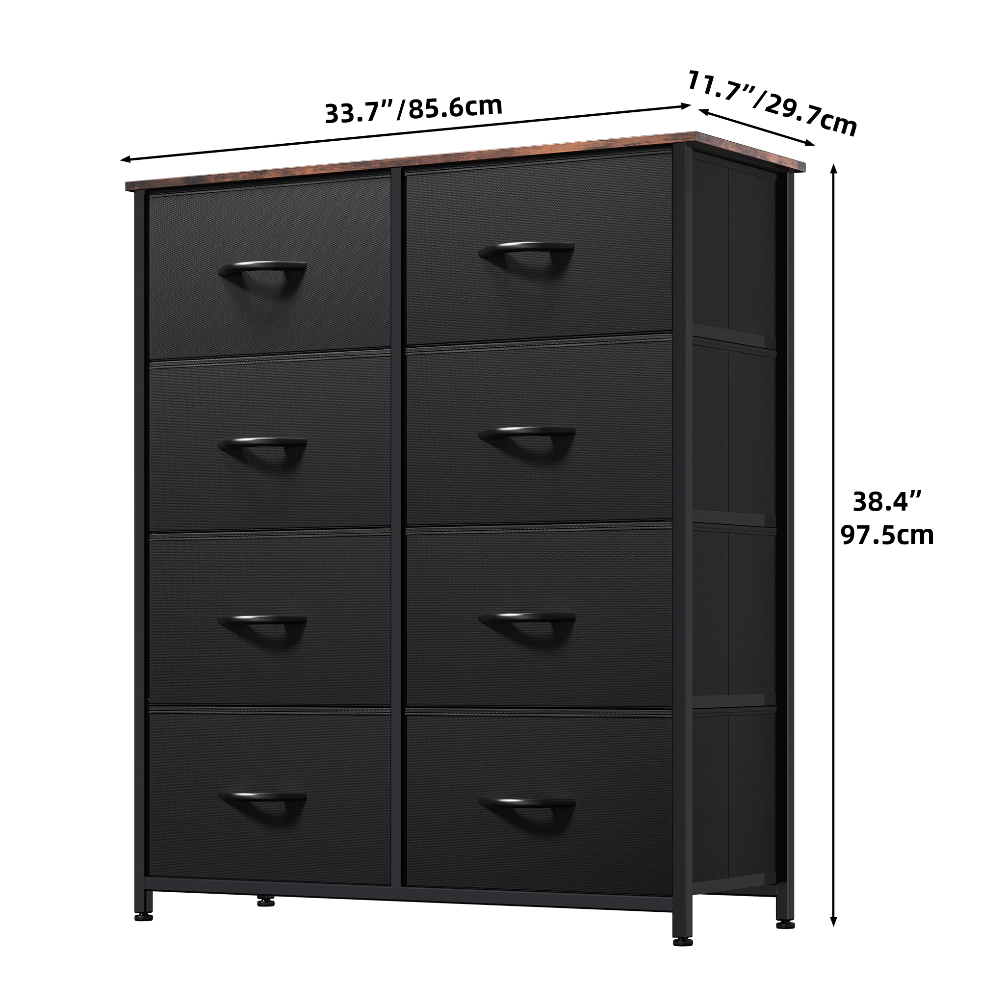 TAUS Dresser with 8/9/10/16 Drawers Fabric Storage Tower Tall Chest Organizer - Picture 44 of 60