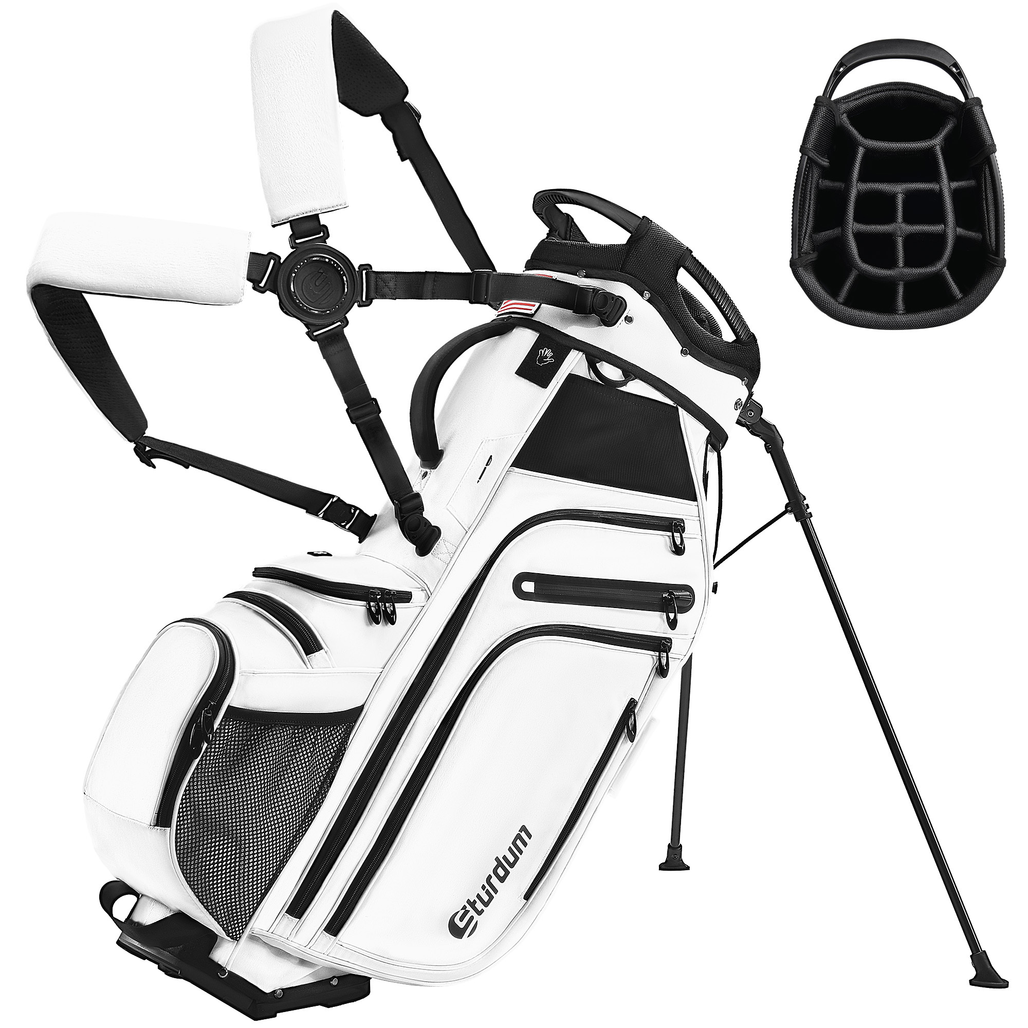 Stand Bag 900d Oxford Full-length Dividers Reinforced Base